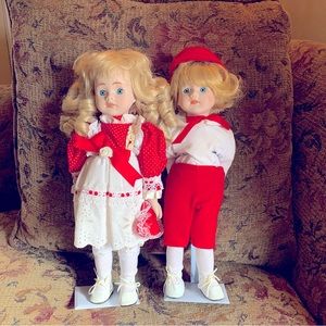 Brinn’s Collectible Porcelain Dolls.  Hand painted…..VALENTINES DAY…. 15”